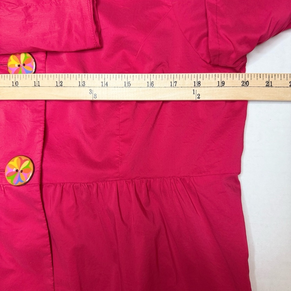 AGB Pink Babydoll Button Up Lightweight Coat Jacket Peter Pan Collar Size 12 - Picture 7 of 8
